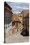 Narrow Street in Sighisoara-alex_bendea-Stretched Canvas