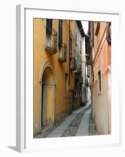 Narrow Street, Lake Orta, Orta, Italy-Lisa S. Engelbrecht-Framed Photographic Print