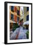 Narrow Street Leading Up To A Church In Portofino-George Oze-Framed Photographic Print