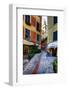 Narrow Street Leading Up To A Church In Portofino-George Oze-Framed Photographic Print