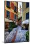 Narrow Street Leading Up To A Church In Portofino-George Oze-Mounted Photographic Print