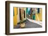 Narrow Street Sidelined by Colorful Buildings in Old Havana-Kamira-Framed Photographic Print