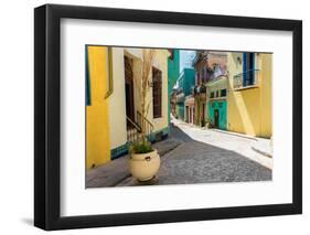 Narrow Street Sidelined by Colorful Buildings in Old Havana-Kamira-Framed Photographic Print