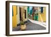 Narrow Street Sidelined by Colorful Buildings in Old Havana-Kamira-Framed Photographic Print