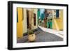 Narrow Street Sidelined by Colorful Buildings in Old Havana-Kamira-Framed Photographic Print