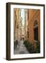 Narrow Street with Bike, Old Town, Corfu Town, Corfu, Ionian Islands, Greece-Eleanor-Framed Photographic Print