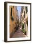 Narrow Street with Lady Sweeping, Old Town, Corfu Town-Eleanor Scriven-Framed Photographic Print