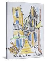 Narrow streets along Placette Abbe Robert Jarred, Old Nice, Nice, France-Richard Lawrence-Stretched Canvas