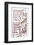 Narrow streets of Rue Dominique Conte, Grasse, France-Richard Lawrence-Framed Photographic Print