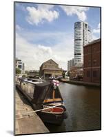 Narrowboat at Granary Wharf, Leeds, West Yorkshire, Yorkshire, England, United Kingdom, Europe-Mark Sunderland-Mounted Photographic Print