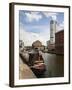Narrowboat at Granary Wharf, Leeds, West Yorkshire, Yorkshire, England, United Kingdom, Europe-Mark Sunderland-Framed Photographic Print
