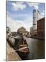 Narrowboat at Granary Wharf, Leeds, West Yorkshire, Yorkshire, England, United Kingdom, Europe-Mark Sunderland-Mounted Photographic Print