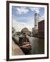 Narrowboat at Granary Wharf, Leeds, West Yorkshire, Yorkshire, England, United Kingdom, Europe-Mark Sunderland-Framed Photographic Print