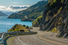 Road along Lake Wakatipu, Queenstown, New Zealand-Naruedom Yaempongsa-Stretched Canvas