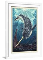 Narwhal-Lantern Press-Framed Art Print