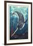 Narwhal-Lantern Press-Framed Art Print