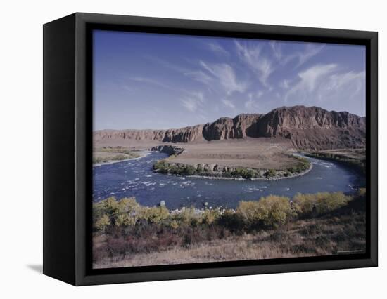 Naryn River, Kyrgistan (Kyrgyzstan) (Kirghizstan), Fsu, Central Asia, Asia-David Beatty-Framed Stretched Canvas