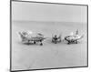 NASA (3 Lifting Bodies on Lakebed, X-24A, M2-F3, HL-10, 1969) Art Poster Print-null-Mounted Poster