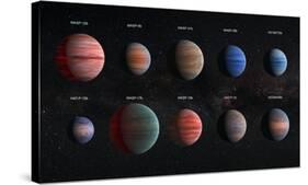 NASA Artist Impression of Hot Jupiter Exoplanets - Annotated-null-Stretched Canvas