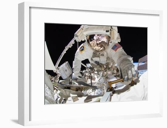 NASA Astronaut Greg Chamitoff at International Space Station Photo Poster-null-Framed Poster