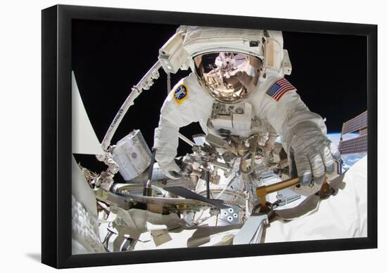 NASA Astronaut Greg Chamitoff at International Space Station Photo Poster-null-Framed Poster