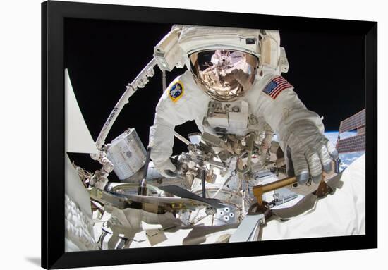 NASA Astronaut Greg Chamitoff at International Space Station-null-Framed Photo