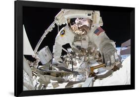 NASA Astronaut Greg Chamitoff at International Space Station-null-Framed Photo