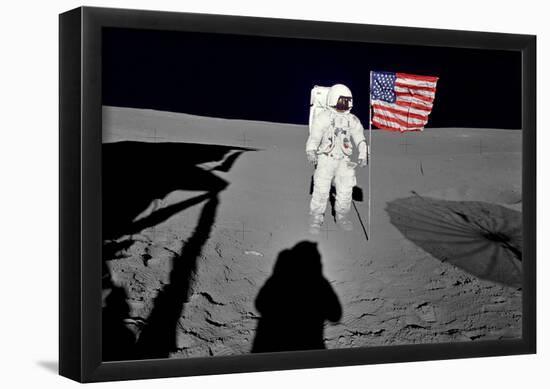 NASA Astronaut  Spacewalk Moon Photo Poster Print-null-Framed Poster