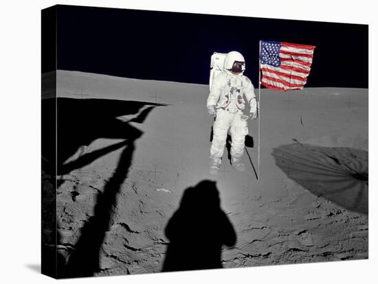 NASA Astronaut ?Spacewalk Moon Photo Poster Print-null-Stretched Canvas