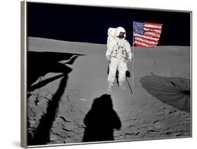 NASA Astronaut ?Spacewalk Moon Photo Poster Print-null-Framed Poster