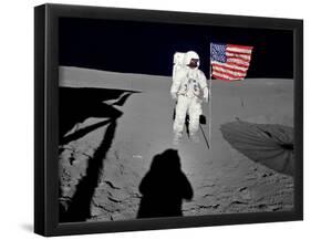 NASA Astronaut ?Spacewalk Moon Photo Poster Print-null-Framed Poster