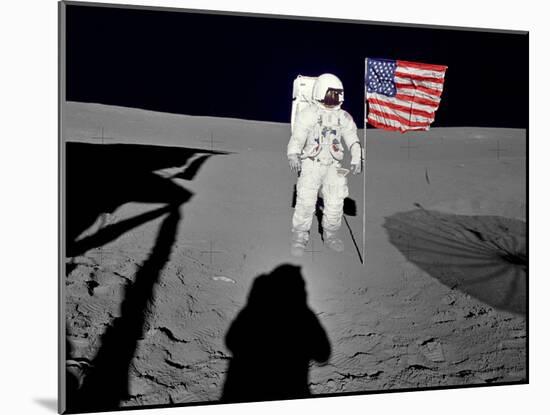 NASA Astronaut ?Spacewalk Moon Photo Poster Print-null-Mounted Poster