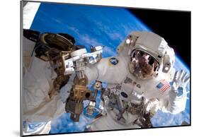NASA Astronaut Spacewalk Space Earth Photo-null-Mounted Poster