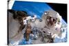 NASA Astronaut Spacewalk Space Earth Photo-null-Stretched Canvas