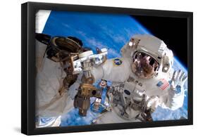 NASA Astronaut Spacewalk Space Earth Photo-null-Framed Poster