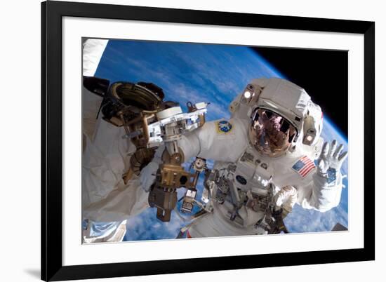 NASA Astronaut Spacewalk Space Earth-null-Framed Photo