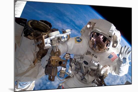 NASA Astronaut Spacewalk Space Earth-null-Mounted Photo