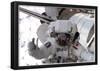 NASA Astronaut Spacewalk Space Photo Poster Print-null-Framed Poster