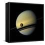 NASA: Colossus Saturn and Moon Pic-null-Framed Stretched Canvas