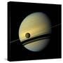 NASA: Colossus Saturn and Moon Pic-null-Stretched Canvas