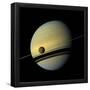 NASA: Colossus Saturn and Moon Pic-null-Framed Poster