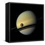 NASA: Colossus Saturn and Moon Pic-null-Framed Stretched Canvas