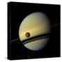 NASA: Colossus Saturn and Moon Pic-null-Stretched Canvas