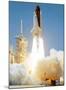 NASA Early Morning Shuttle Launch-null-Mounted Art Print