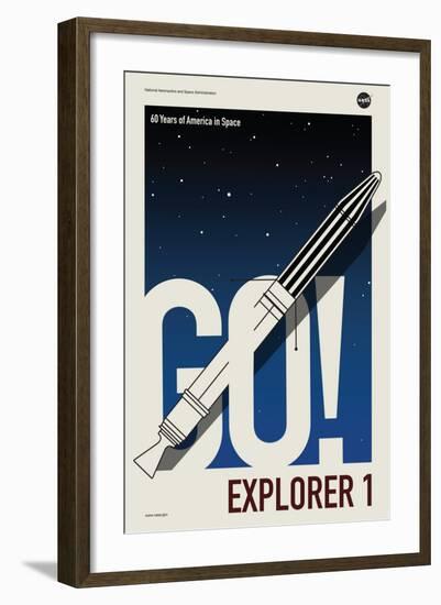 NASA Explorer 1-null-Framed Art Print