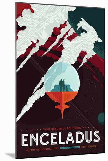 NASA/JPL: Visions Of The Future - Enceladus-null-Mounted Art Print