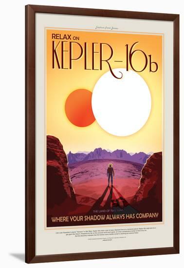 NASA/JPL: Visions Of The Future - Kepler-16B-null-Framed Art Print