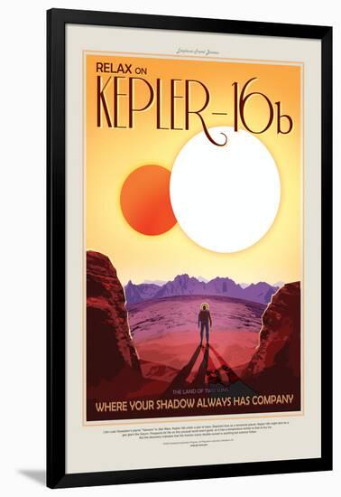 NASA/JPL: Visions Of The Future - Kepler-16B-null-Framed Art Print