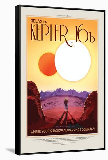 NASA/JPL: Visions Of The Future - Kepler-16B-null-Framed Stretched Canvas