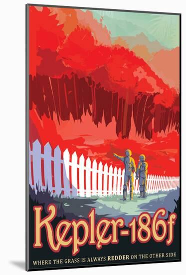 NASA/JPL: Visions Of The Future - Kepler-186F-null-Mounted Poster